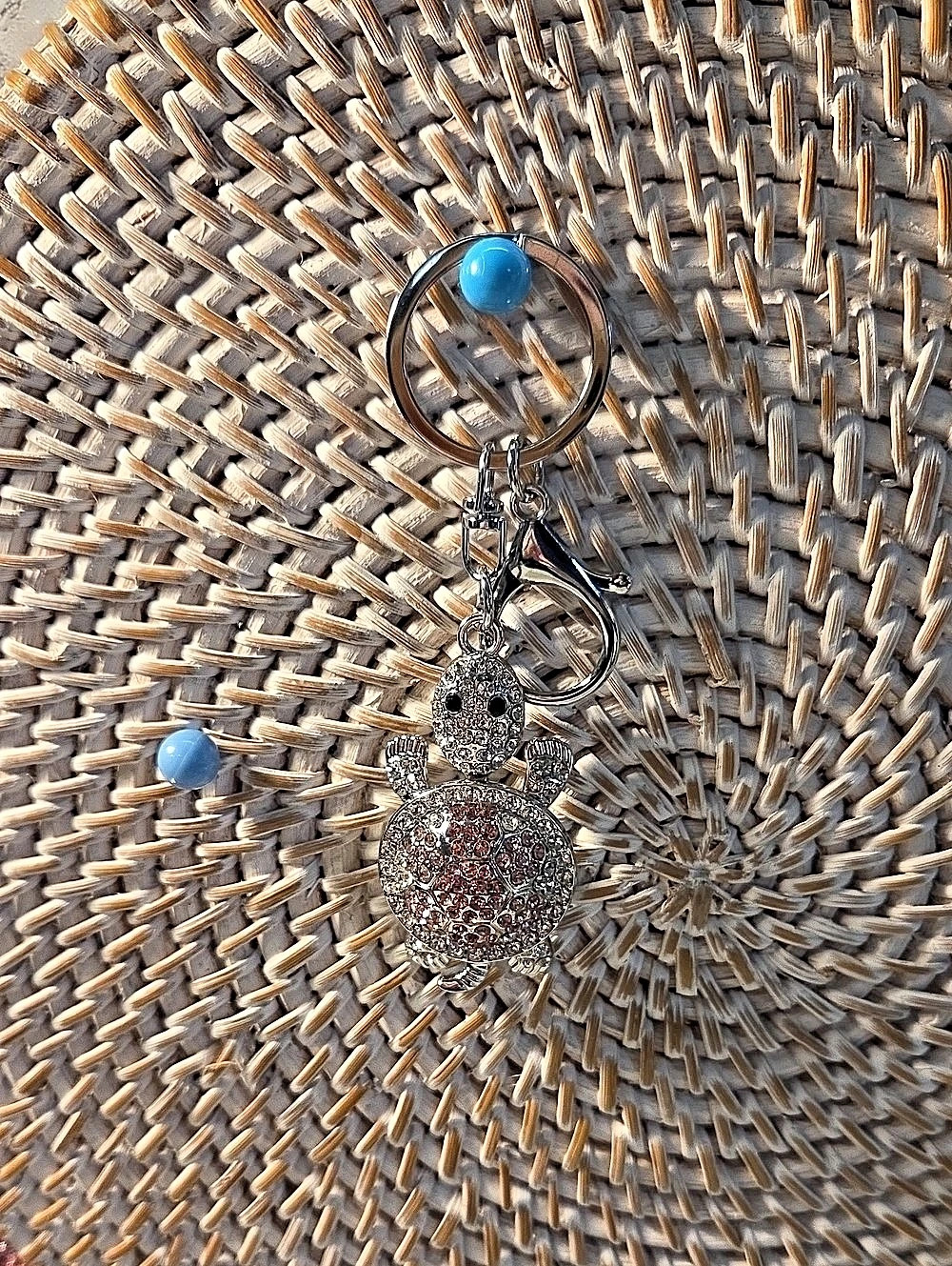 5 For 25 Or 8 Silver & Pink Turtle Keychain